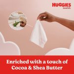 Scented Baby Wipes, Huggies Nourish Baby Diaper Wipes, 10 Push Button Packs (560 Wipes Total) - Image 3